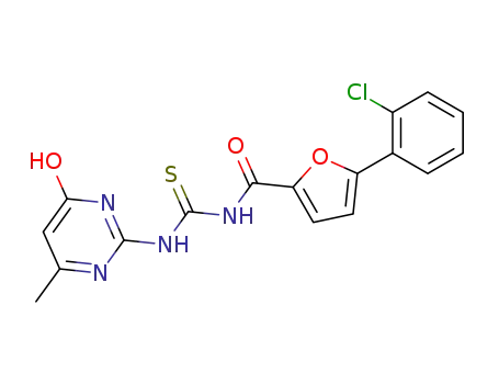 1-[5-(2-chloro-phenyl)-furan-2-carbonyl]-3-(4-hydroxy-6-methyl-pyrimidin-2-yl)-thiourea