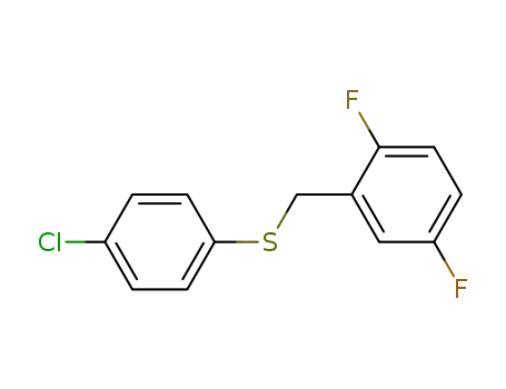 Molecular Structure of 470716-52-0 ((4-chlorophenyl)(2,5-difluorobenzyl)sulfane)