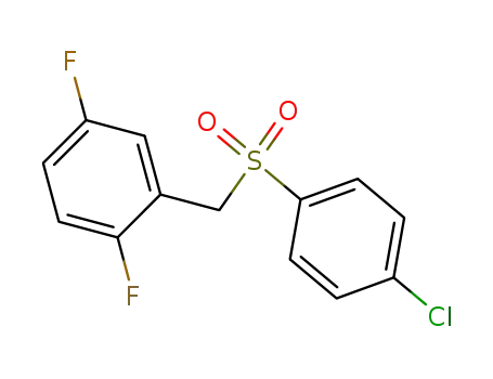 Molecular Structure of 470716-51-9 (2-((4-chlorophenylsulfonyl)methyl)-1,4-difluorobenzene)