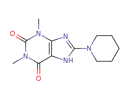 1,3-dimethyl-8-(1-piperidyl)-7H-purine-2,6-dione