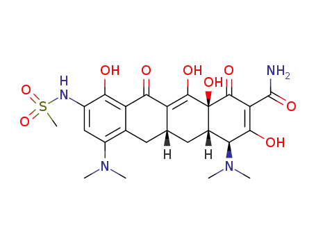 (4S,4aS,5aR,12aS)-4,7-Bis-dimethylamino-3,10,12,12a-tetrahydroxy-9-methanesulfonylamino-1,11-dioxo-1,4,4a,5,5a,6,11,12a-octahydro-naphthacene-2-carboxylic acid amide