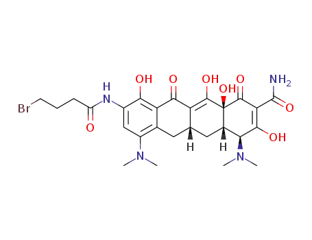 (4S,4aS,5aR,12aS)-9-(4-Bromo-butyrylamino)-4,7-bis-dimethylamino-3,10,12,12a-tetrahydroxy-1,11-dioxo-1,4,4a,5,5a,6,11,12a-octahydro-naphthacene-2-carboxylic acid amide