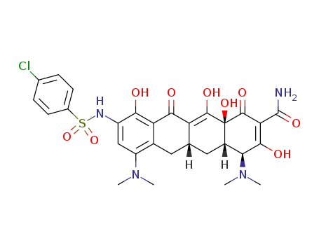 (4S,4aS,5aR,12aS)-9-(4-Chloro-benzenesulfonylamino)-4,7-bis-dimethylamino-3,10,12,12a-tetrahydroxy-1,11-dioxo-1,4,4a,5,5a,6,11,12a-octahydro-naphthacene-2-carboxylic acid amide