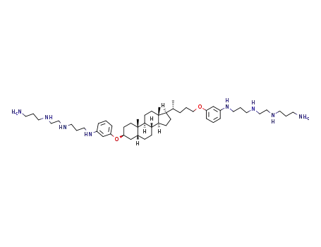 N-[2-(3-Amino-propylamino)-ethyl]-N'-(3-{(R)-4-[(3S,5R,8R,9S,10S,13R,14S,17R)-3-(3-{3-[2-(3-amino-propylamino)-ethylamino]-propylamino}-phenoxy)-10,13-dimethyl-hexadecahydro-cyclopenta[a]phenanthren-17-yl]-pentyloxy}-phenyl)-propane-1,3-diamine