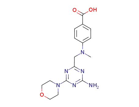 4-({[2-amino-4-(morpholin-4-yl)-1,3,5-triazin-6-yl]methyl}methylamino)benzoic acid