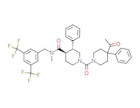 (3R*,4R*)-1-[(4-acetyl-4-phenylpiperidin-1-yl)carbonyl]-N-[3,5-bis(trifluoromethyl)benzyl]-N-methyl-3-phenylpiperidine-4-carboxamide