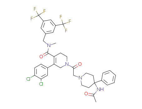 1-[[4-(acetylamino)-4-phenylpiperidin-1-yl]acetyl]-N-[3,5-bis(trifluoromethyl)benzyl]-5-(3,4-dichlorophenyl)-N-methyl-1,2,3,6-tetrahydropyridine-4-carboxamide hydrochloride