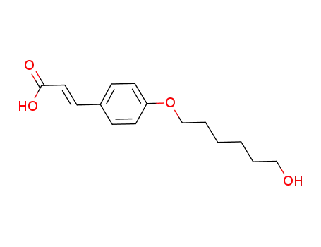 Molecular Structure of 503000-67-7 (2-Propenoic acid, 3-[4-[(6-hydroxyhexyl)oxy]phenyl]-, (2E)-)