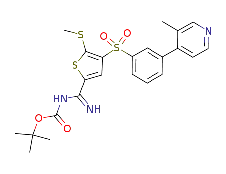 (imino-{4-[3-(3-methyl-pyridin-4-yl)-benzenesulfonyl]-5-methylsulfanyl-thiophen-2-yl}-methyl)-carbamic acid tert-butyl ester