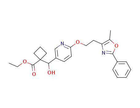 ethyl 1-(hydroxy{6-[2-(5-methyl-2-phenyl-1,3-oxazol-4-yl)ethoxy]pyridin-3-yl}methyl)cyclobutanecarboxylate