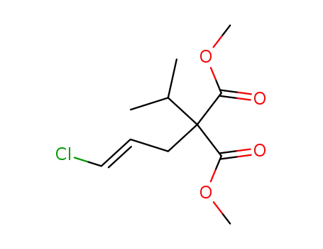 Molecular Structure of 705259-97-8 (Propanedioic acid, 2-[(2E)-3-chloro-2-propen-1-yl]-2-(1-methylethyl)-, 1,3-dimethyl ester)