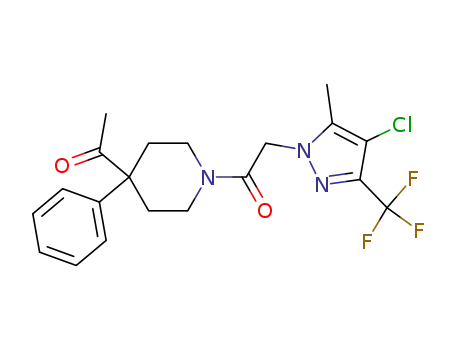 1-(4-acetyl-4-phenyl-piperidin-1-yl)-2-(4-chloro-5-methyl-3-trifluoromethyl-pyrazol-1-yl)-ethanone
