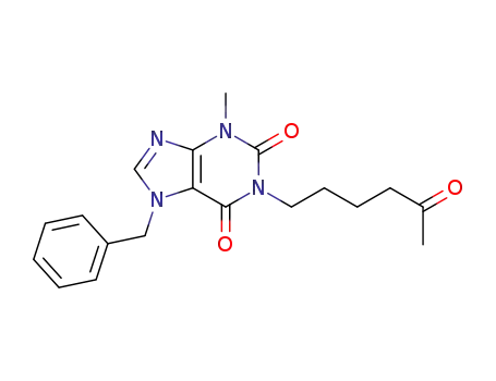 7-benzyl-3-methyl-1-(5-oxohexyl)-xanthine