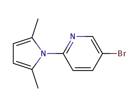 Molecular Structure of 228710-82-5 (5-bromo-2-(2,5-dimethyl-1H-pyrrol-1-yl)pyridine)