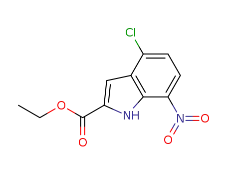 7-nitro-4-chloro-1H-indole-2-carboxylic acid ethyl ester