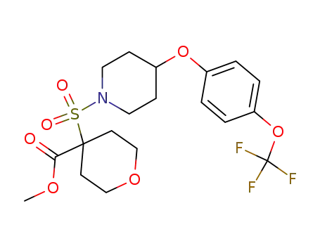 methyl tetrahydro-4-[[4-[4-(trifluoromethoxy)phenoxy]-1-piperidinyl]-sulfonyl]-2H-pyran-4-carboxylate