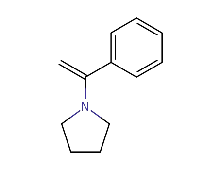 Molecular Structure of 3433-56-5 (1-(1-phenylethenyl)pyrrolidine)
