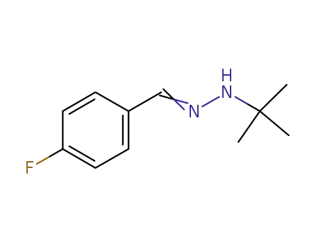 Molecular Structure of 389609-34-1 (Benzaldehyde, 4-fluoro-, (1,1-dimethylethyl)hydrazone)