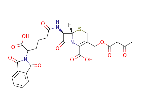 7β-(D-5-carboxy-5-phthalimidovaleramido)-3-(3-oxobutyryloxymethyl)-3-cephem-4-carboxylic acid