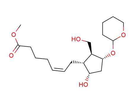 2α-(6-methoxycarbonyl-hex-cis-2-enyl)-3β-hydroxymethyl-4α-(2-tetrahydropyranyloxy)-cyclopentan-1α-ol