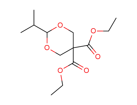 Molecular Structure of 35113-48-5 (2-ISOPROPYL-1,3-DIOXANE-5,5-DICARBOXYLIC ACID DIETHYL ESTER)