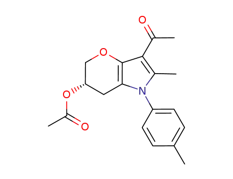 (6S)-3-acetyl-2-methyl-1-(4-methylphenyl)-1,5,6,7-tetrahydropyrano[3,2-b]pyrrol-6-yl acetate