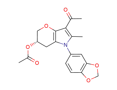 (6S)-3-acetyl-1-(1,3-benzodioxol-5-yl)-2-methyl-1,5,6,7-tetrahydropyrano[3,2-b]pyrrol-6-yl acetate