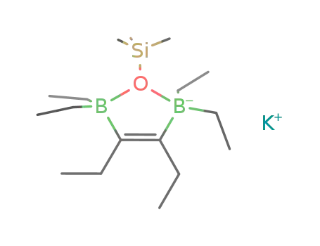 potassium B,B,B',B'-tetraethyl-μ-(trimethylsilyloxy)-{(Z)-1,2-diethyl-1,2-ethenediyl}diborate