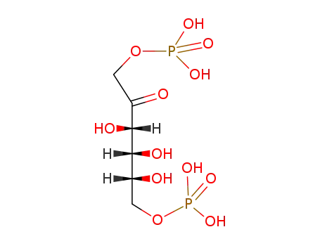 Molecular Structure of 488-69-7 (D-fructose 1,6-bis(dihydrogen phosphate))