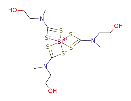 tris(N-methylaminoethanoldithiocarbamato)bismuth(III)