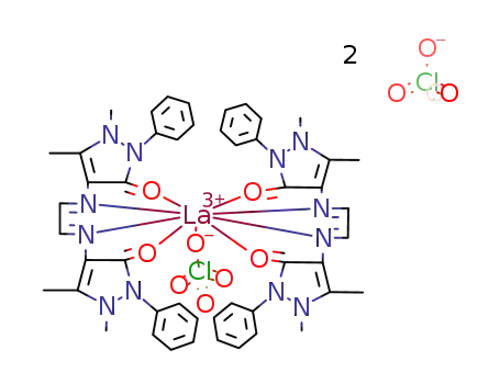 lanthanum(1,2-(diimino-4'-antipyrinyl)ethane)2(ClO4) perchlorate