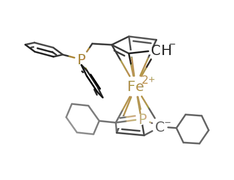 1'-(diphenylphosphinomethyl)-2,5-dicyclohexyl-1-phosphaferrocene