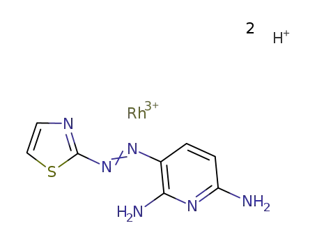 [Rh(3-(2-thiazolylazo)-2,6-diaminopyridine(+2H))](5+)