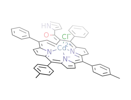 5,20-diphenyl-10,15-di-p-tolyl-2-oxa-3-(2'-pyrrolyl)-21-carbaporphyrinato chlorocadmium(II)