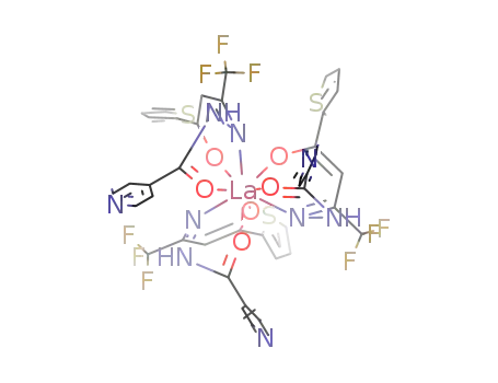 lanthanum(III), 2-thenoyltrifluoroacetone isonicotinoyl hydrazone complex