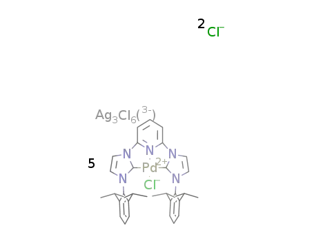 ((2,6-bis[3-(2,6-diisopropylphenyl)imidazol-2-ylidene]pyridine)(chloro)palladium) chloride/(silver dichloride) salt