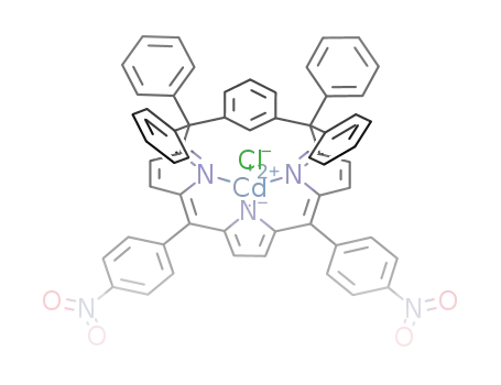 chlorocadmium(II) 11,16-bis(4-nitrophenyl)-6,6,21,21-tetraphenyl-meta-benziporphodimethene