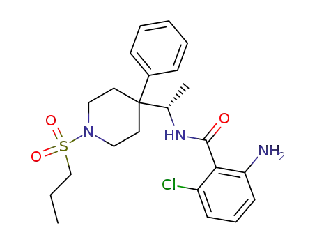 2-amino-6-chloro-N-((4-phenyl-1-(propylsulfonyl)piperidin-4-yl)methyl)benzamide