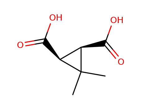 Molecular Structure of 936-87-8 (3,3-dimethylcyclopropane-1,2-dicarboxylic acid)