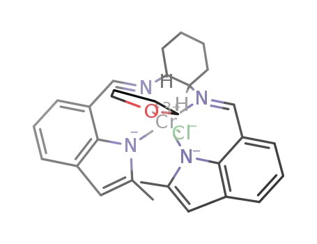 (1R,2R)-N,N'-bis-[1-(2-methyl-1H-indolato-7-yl)-methylidene]-cyclohexane-1,2-diamino-chloro-tetrahydrofurano-chromium(III)