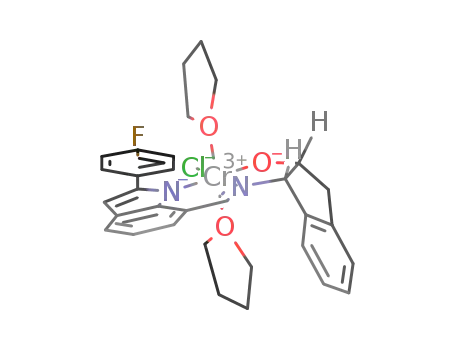 bis(tetrahydrofurano)-chloro-(1R,2S)-(+)-cis-1-([1-[2-(4-fluorophenyl)-1H-indolato-7-yl]-meth-(E)-ylidene]-amino)-indan-2-olato-chromium(III)