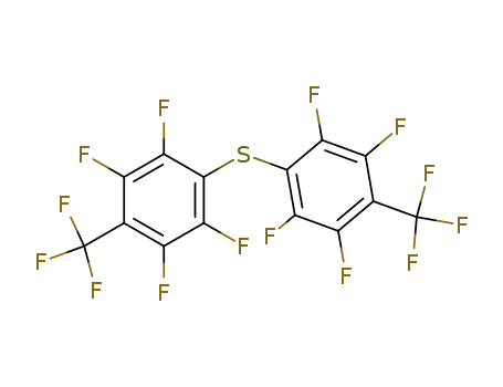 Molecular Structure of 33401-26-2 (Benzene, 1,1'-thiobis[2,3,5,6-tetrafluoro-4-(trifluoromethyl)-)