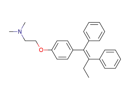 Molecular Structure of 13002-65-8 (2-[4-[(E)-1,2-diphenylbut-1-enyl]phenoxy]-N,N-dimethyl-ethanamine)