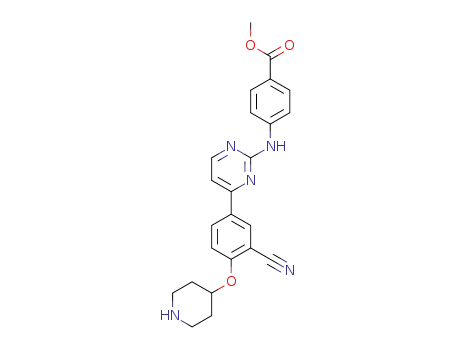methyl 4-({4-[3-cyano-4-(piperidin-4-yloxy)phenyl]pyrimidin-2-yl}amino)benzoate