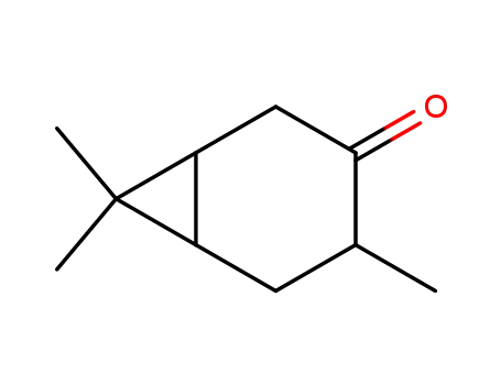 Molecular Structure of 13124-69-1 (4,7,7-trimethylbicyclo[4.1.0]heptan-3-one)