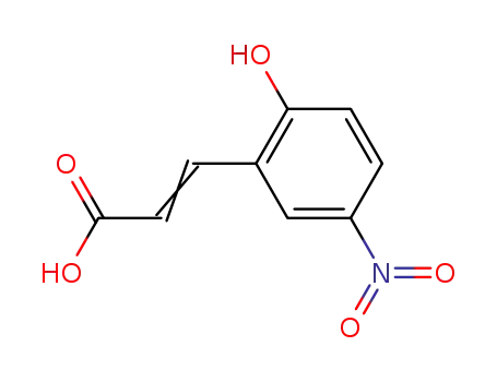 Molecular Structure of 50396-49-1 (2-HYDROXY-5-NITROCINNAMIC ACID)