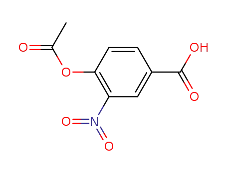 Molecular Structure of 1210-97-5 (Benzoic acid, 4-(acetyloxy)-3-nitro-)