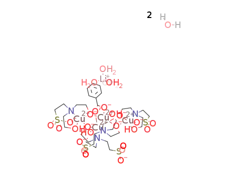 [Li(H2O)4][Cu4(μ2-N,N-bis(2-hydroxyethyl)-2-aminoethanesulfonic acid(2-))4(μ2-benzoate)]*2H2O
