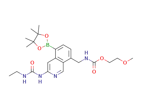 [3-(3-ethyl-ureido)-5-(4,4,5,5-tetramethyl-[1,3,2]dioxaborolan-2-yl)-isoquinolin-8-ylmethyl]-carbamic acid 2-methoxy-ethyl ester