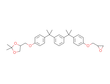 2,2-dimethyl-4-((4-(2-(3-(2-(4-(oxiran-2-ylmethoxy)phenyl)propan-2-yl)phenyl)propan-2-yl)phenoxy)methyl)-1,3-dioxolane